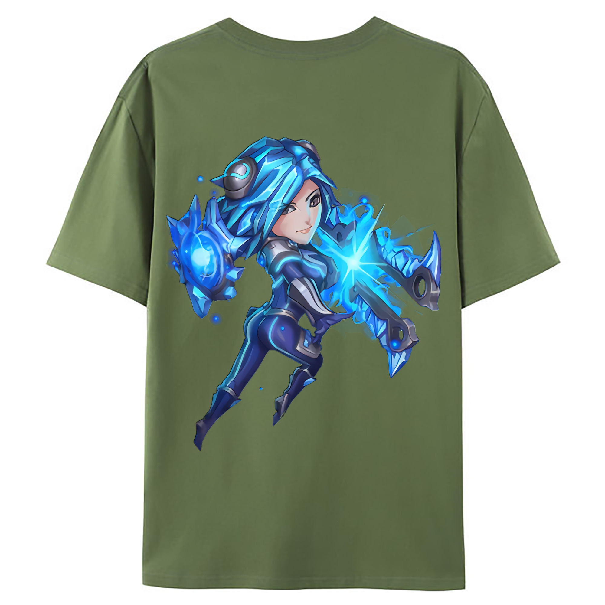 （画像用） リーグ・オブ・レジェンド League of Legends LOL 綿100％ メンズ半袖Tシャツ（バックプリント） 通気性